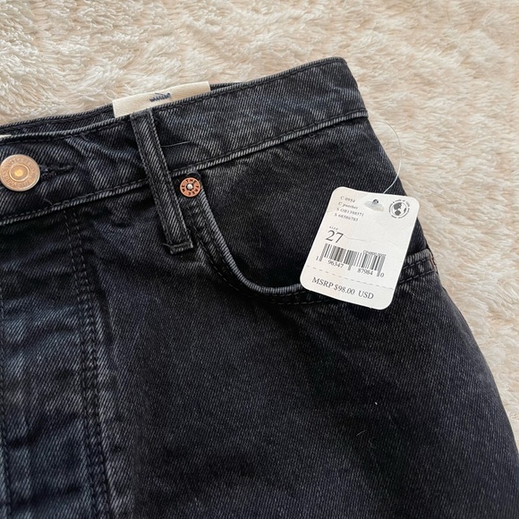 NWT! We the Free by Free People Tapered Baggy Boyfriend fit jeans in Onyx - Picture 6 of 7